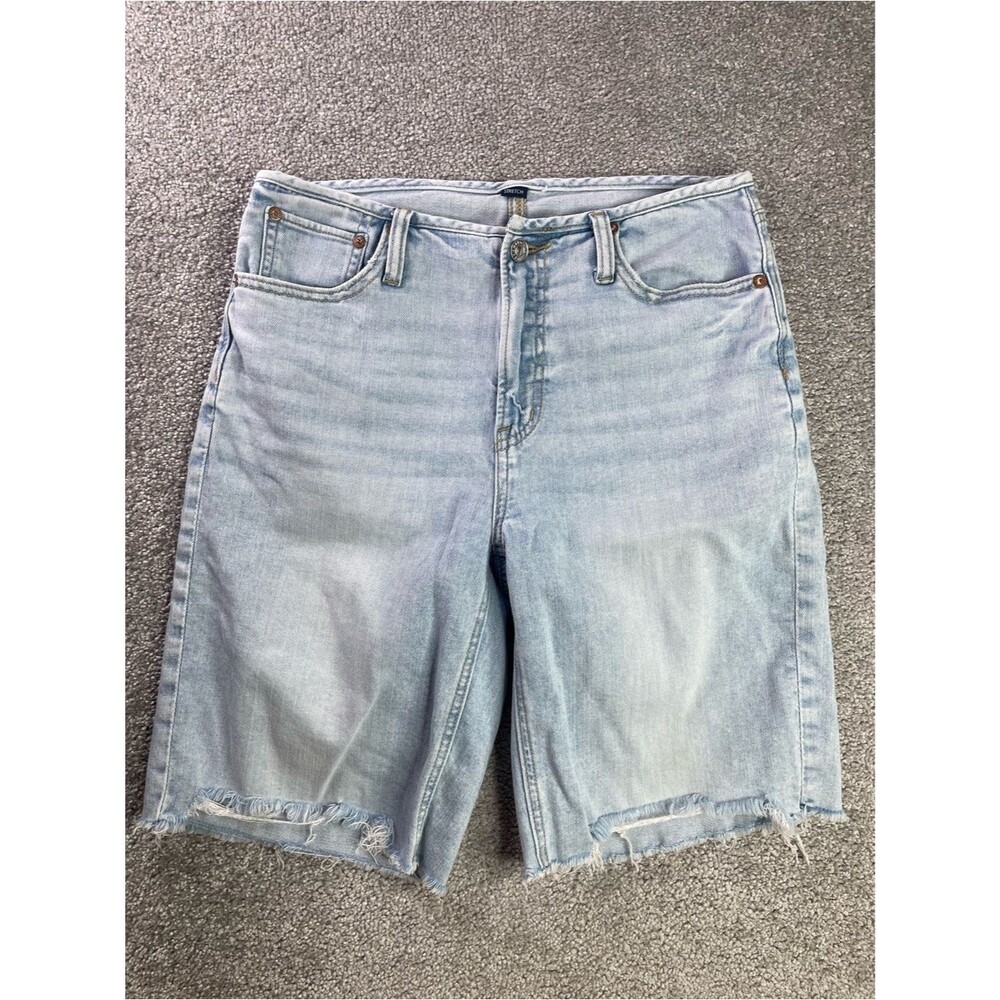 American Eagle Dreamy Drape Shorts Women’s 2 Blue High Rise Jort Light Wash